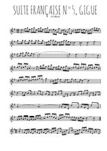 Suite française N°5, Gigue de J-S Bach